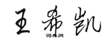 駱恆光王希凱行書個性簽名怎么寫