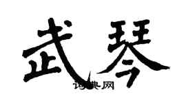 翁闓運武琴楷書個性簽名怎么寫