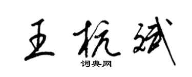 梁錦英王杭斌草書個性簽名怎么寫