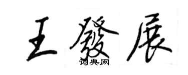 王正良王發展行書個性簽名怎么寫