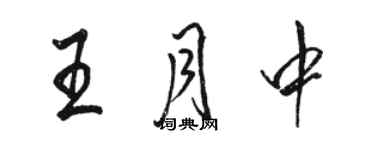 駱恆光王月中行書個性簽名怎么寫