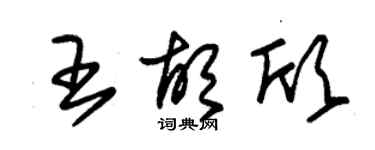 朱錫榮王胡欣草書個性簽名怎么寫