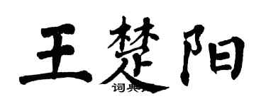 翁闓運王楚陽楷書個性簽名怎么寫