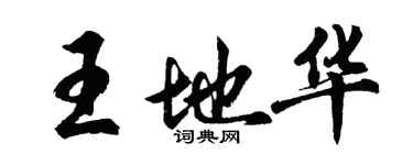 胡問遂王地華行書個性簽名怎么寫