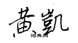 王正良黃凱行書個性簽名怎么寫