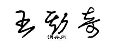 朱錫榮王斯奇草書個性簽名怎么寫