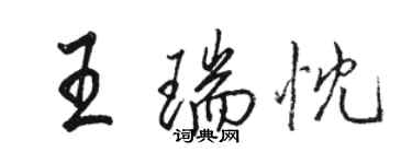 駱恆光王瑞忱行書個性簽名怎么寫