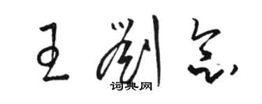 駱恆光王劉念草書個性簽名怎么寫