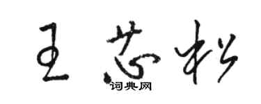 駱恆光王芯松草書個性簽名怎么寫