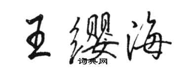 駱恆光王纓海行書個性簽名怎么寫