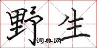 駱恆光野生楷書怎么寫