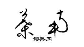 梁錦英葉南草書個性簽名怎么寫