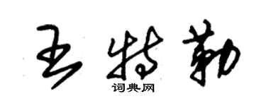 朱錫榮王特勒草書個性簽名怎么寫