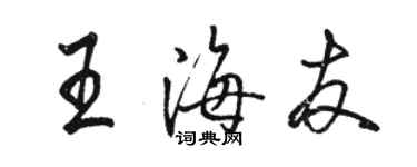 駱恆光王海友行書個性簽名怎么寫