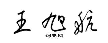 梁錦英王旭航草書個性簽名怎么寫