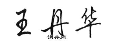 駱恆光王丹華行書個性簽名怎么寫