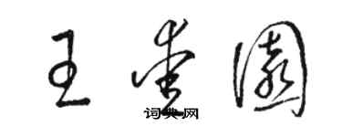 駱恆光王愛園草書個性簽名怎么寫