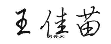 駱恆光王佳苗行書個性簽名怎么寫