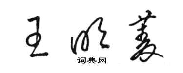 駱恆光王明菱草書個性簽名怎么寫