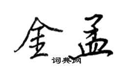 王正良金孟行書個性簽名怎么寫