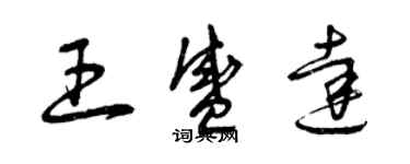 曾慶福王盛達草書個性簽名怎么寫