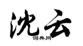胡問遂沈雲行書個性簽名怎么寫