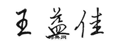 駱恆光王益佳行書個性簽名怎么寫