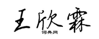 王正良王欣霖行書個性簽名怎么寫