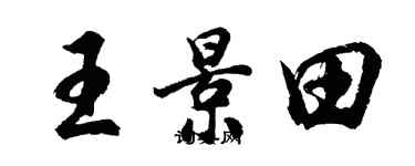 胡問遂王景田行書個性簽名怎么寫