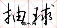 錢沛雲抽球行書怎么寫
