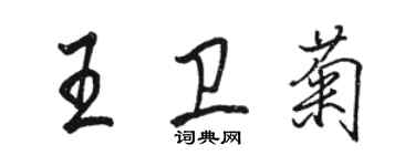 駱恆光王衛菊行書個性簽名怎么寫