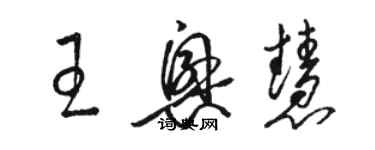 駱恆光王興慧草書個性簽名怎么寫