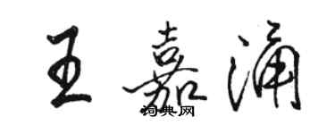 駱恆光王嘉涌行書個性簽名怎么寫