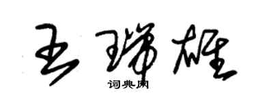 朱錫榮王瑞雄草書個性簽名怎么寫