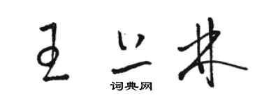 駱恆光王上林草書個性簽名怎么寫