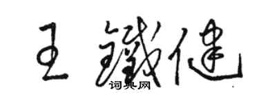 駱恆光王鐵健草書個性簽名怎么寫