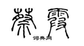 陳聲遠蔡霞篆書個性簽名怎么寫