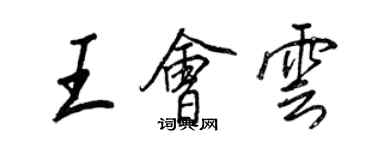 王正良王會雲行書個性簽名怎么寫