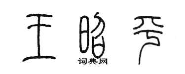陳墨王昭平篆書個性簽名怎么寫