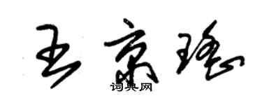 朱錫榮王京瑤草書個性簽名怎么寫