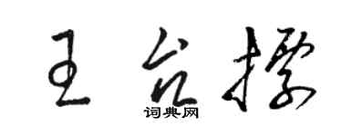 駱恆光王台標草書個性簽名怎么寫