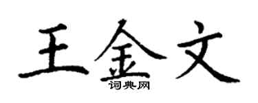 丁謙王金文楷書個性簽名怎么寫