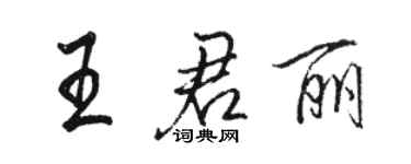 駱恆光王君麗行書個性簽名怎么寫