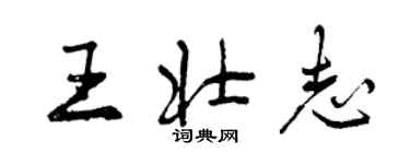 曾慶福王壯志行書個性簽名怎么寫