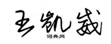 朱錫榮王凱威草書個性簽名怎么寫