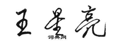 駱恆光王星亮行書個性簽名怎么寫