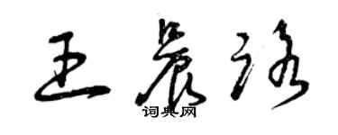 曾慶福王晨路草書個性簽名怎么寫