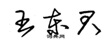 朱錫榮王東君草書個性簽名怎么寫