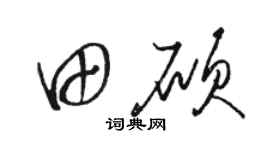 駱恆光田碩草書個性簽名怎么寫
