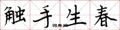 周炳元觸手生春楷書怎么寫
